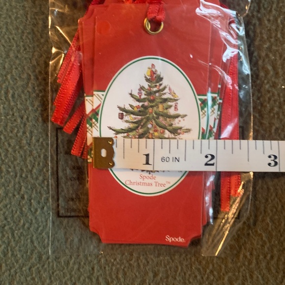 NIP Spode “Christmas Tree” gift tags. 3 packages of 12. Approx 1 3/4” x 3 3/4” - Picture 2 of 16